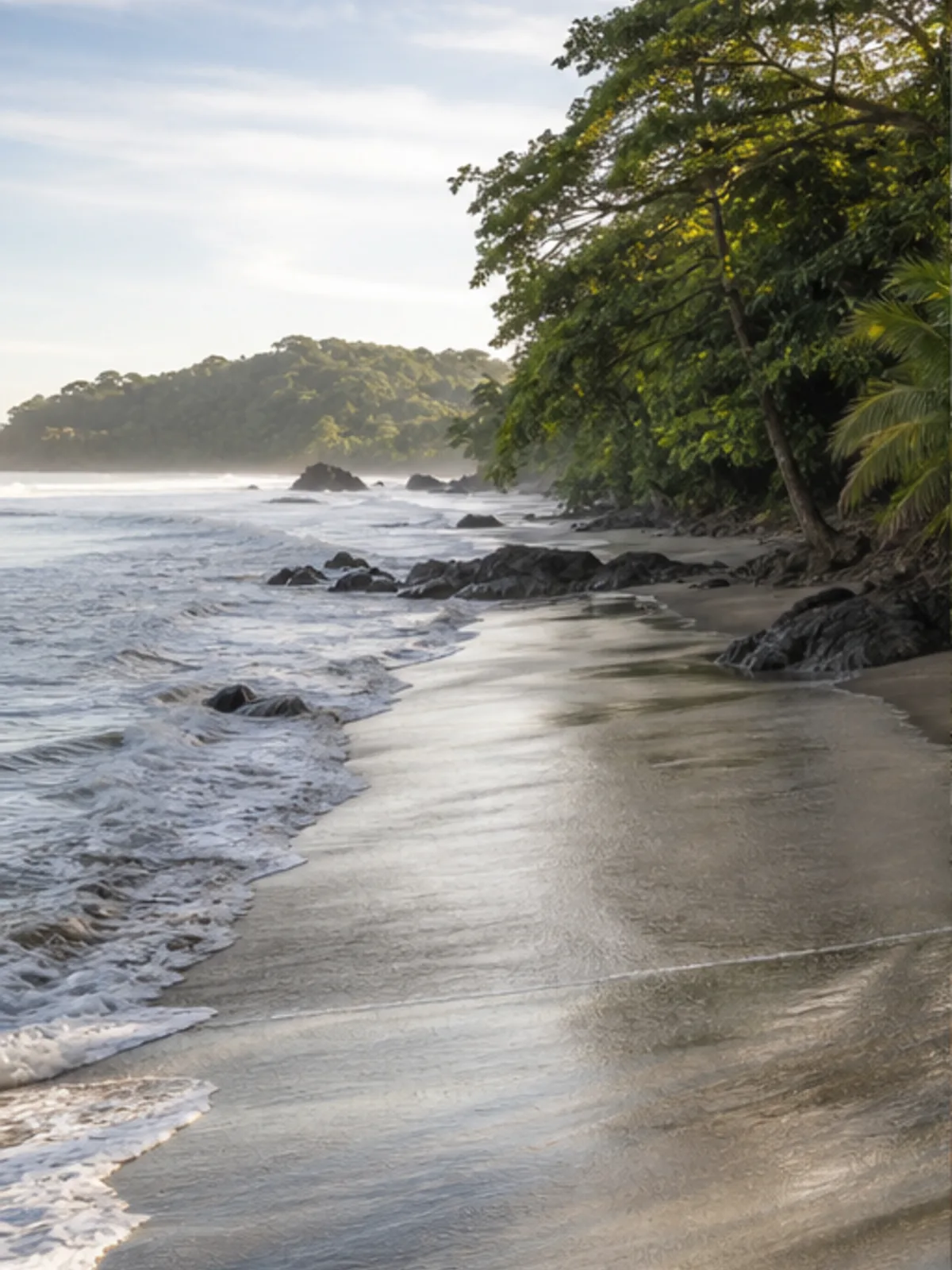 Rainforest meeting the Pacific coast in Costa Rica