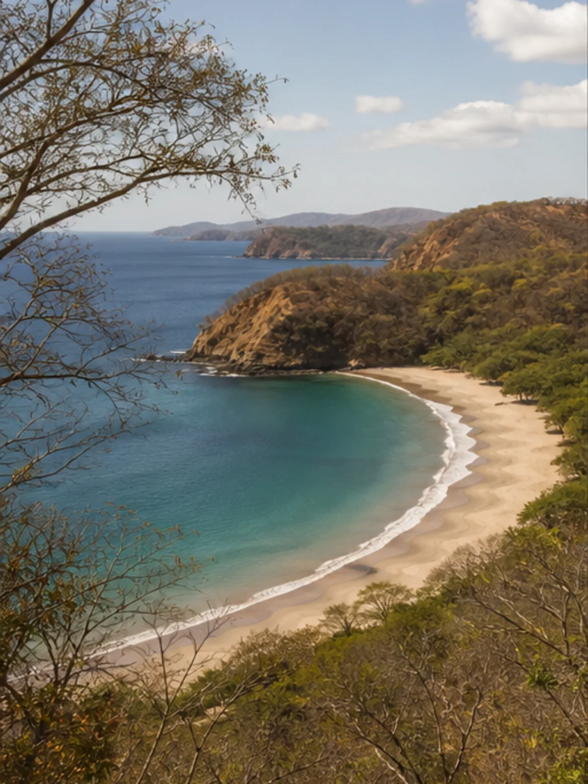 Dry tropical forest meeting the Guanacaste coast